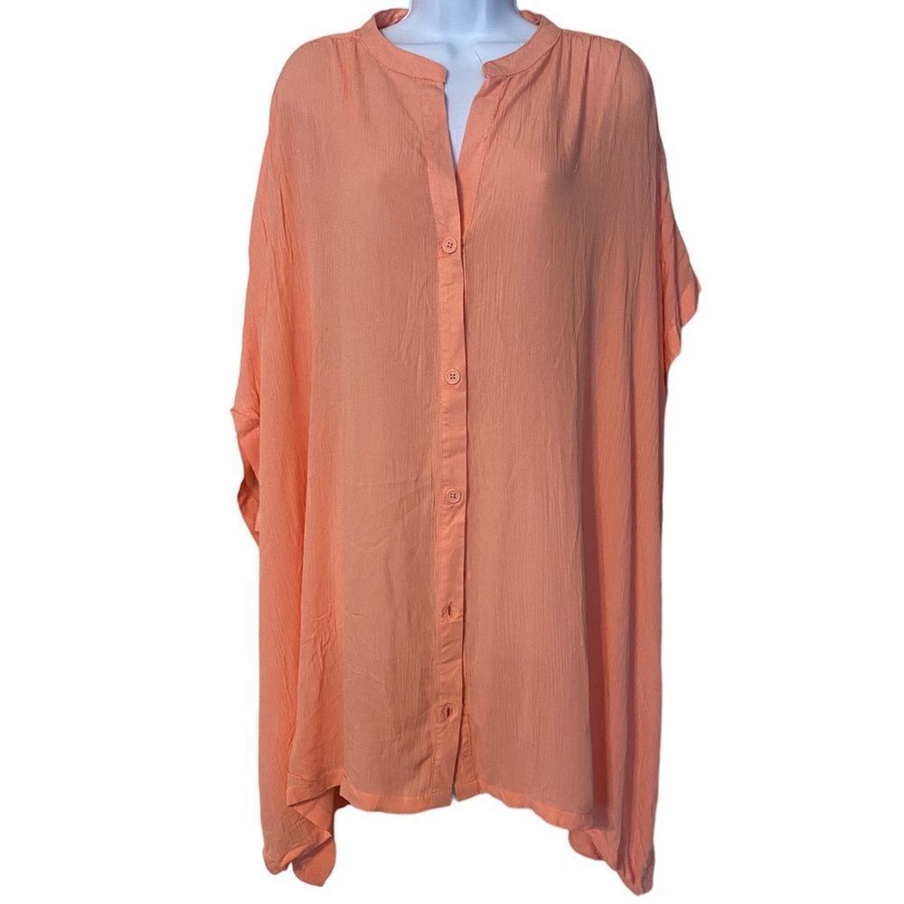 Peyton & Parker Coral Blouse Dress Swimsuit Cover-up